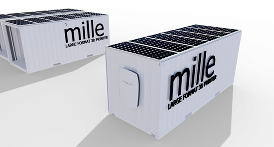 用海运集装箱改装的大型3D打印机