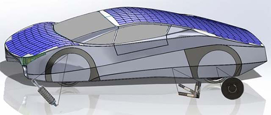EVX公司推出含有3D打印部件的immortus太阳能跑车