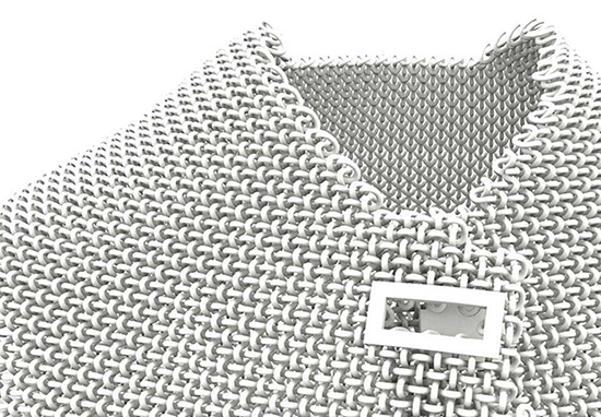 设计师用TPU材料3D打印出漂亮的针织背心