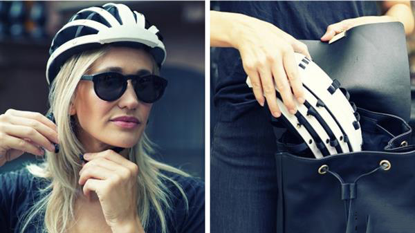 Fend： 可携带可折叠式3D打印自行车头盔