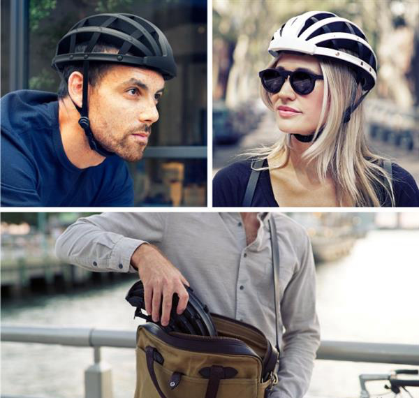 Fend： 可携带可折叠式3D打印自行车头盔