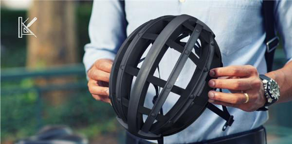 Fend： 可携带可折叠式3D打印自行车头盔