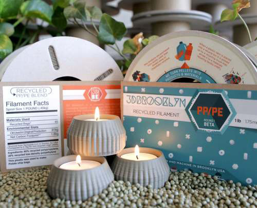 3D Brooklyn用回收的薯片袋制成3D打印线材