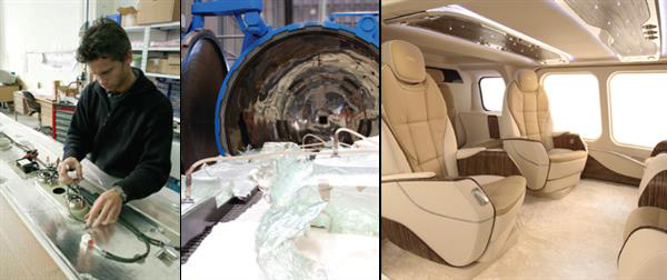 MAG在豪华直升机内饰产品中安装3D打印零部件