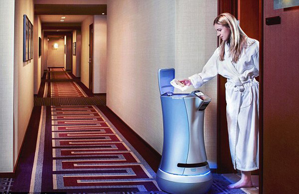 洛杉矶豪华酒店配机器人管家 提供个性化服务