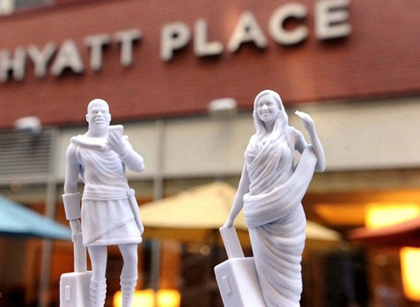 凯悦酒店为商务旅行人士推出3D打印人像雕塑