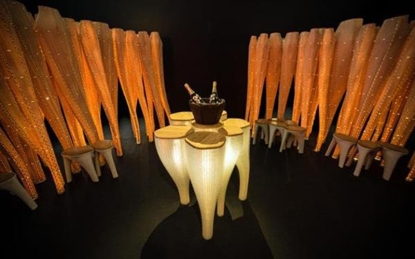 以葡萄为材料制作的3D打印冰桶