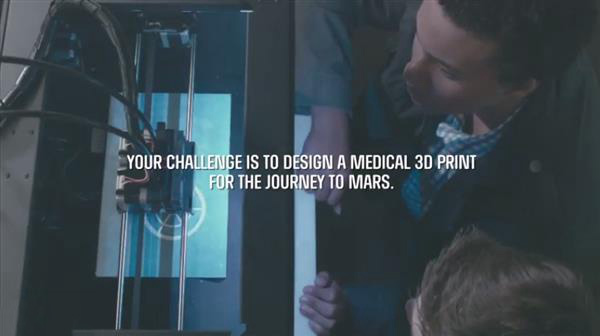 NASA 让学生们挑战设计3D打印医疗模型
