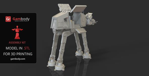 Gambody发布40厘米长的3D打印星球大战帝国步行机