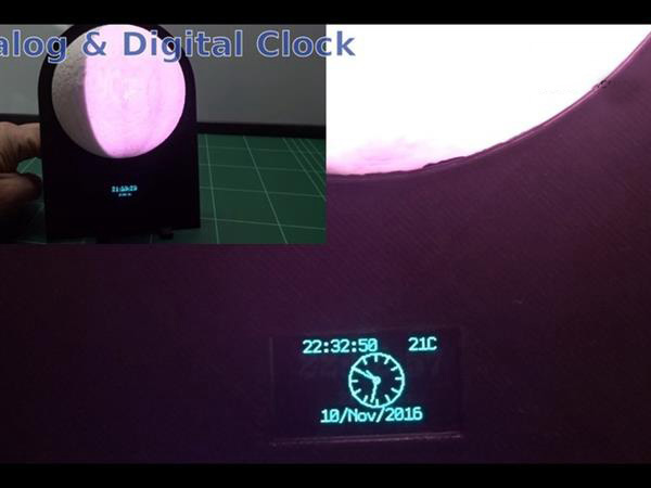 3D打印的“超级月亮”——多功能月相时钟发布