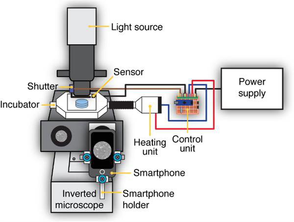用3D打印件和智能手机DIY一个活细胞成像设备