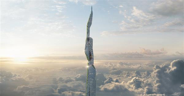 这个5千米高的3D打印自洁摩天大楼可能是建筑的未来
