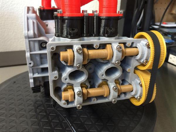 3D打印斯巴鲁EJ20全功能四缸引擎比例模型