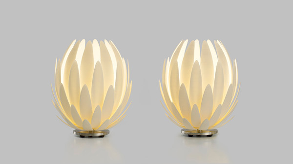 芬兰艺术家推出3D打印的莲花灯Lily Light