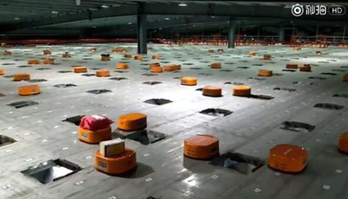 申通快递分拣机器人效率惊人：70%人工下岗