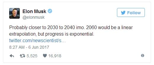 马斯克：2030年AI就能在一切领域击败人类